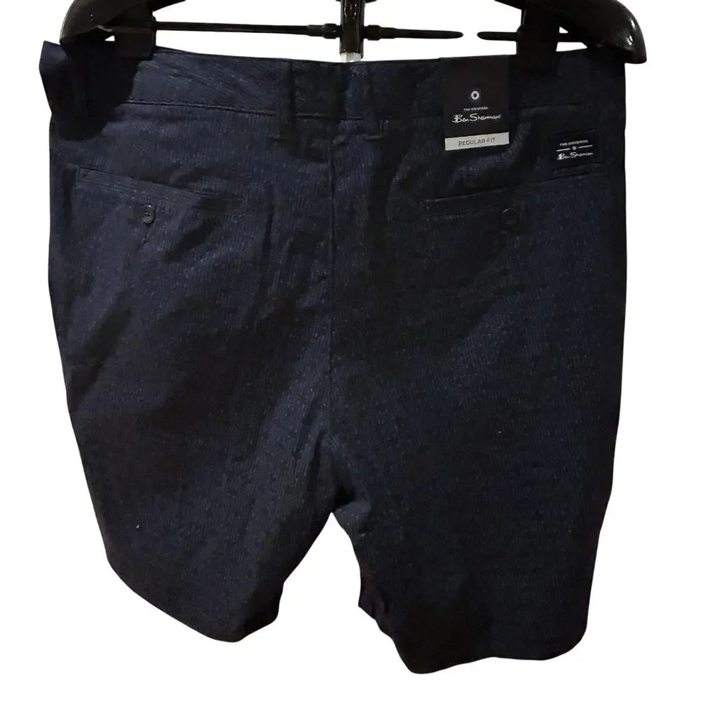 NWT Ben Sherman Regular Fit Shorts in Marine Blue size 36